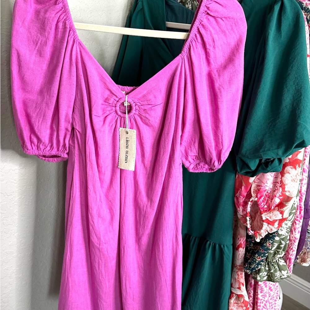 Elegant Pink Mini Dress